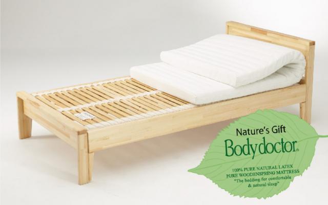 自然な木材のバネで快適な寝心地に♪ウッドスプリングベッド